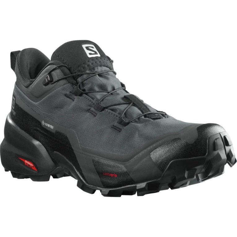 Black Salomon Cross Hike GTX Men's Hiking Shoes | PH 26458M